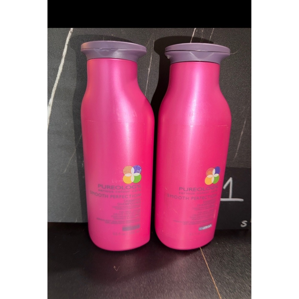 Pureology Smooth Perfection Shampoo Hair Set of 2 Smoothing Frizz Control 8.5oz